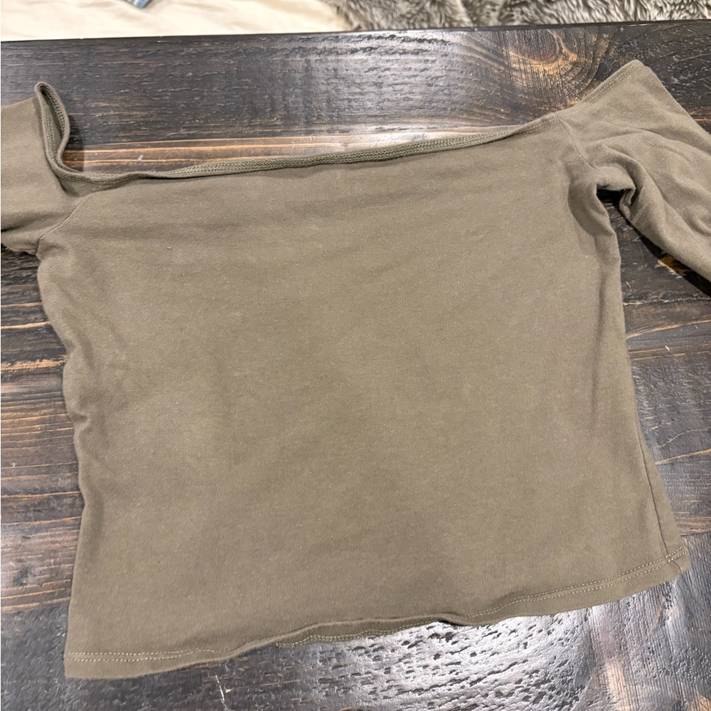 Garage Khaki Casual Top